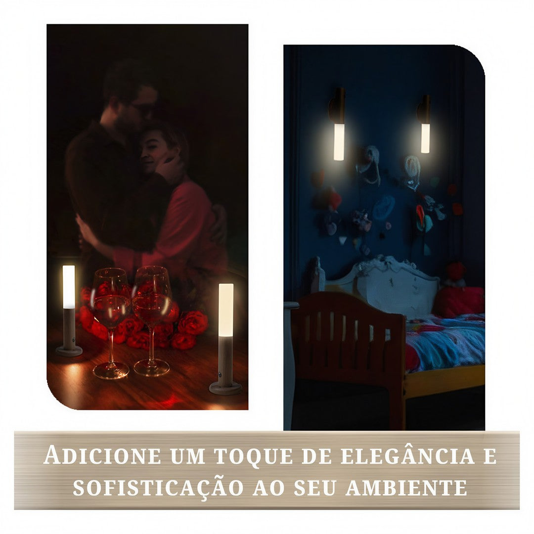 LumiSense Pro – Luminária LED Recarregável com Sensor de Movimento