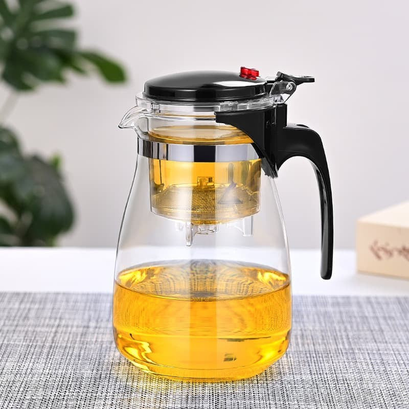Bule Chaleira de Vidro 900ML com Infusor de Chá em Aço Inox | COMPRE 1 LEVE 2